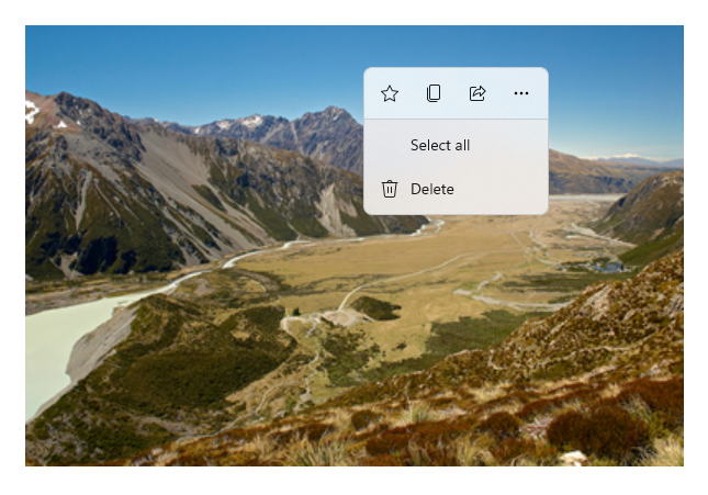 Barra de comando expandida