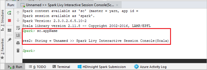 IntelliJ IDEA Interaktiva konsolresultat.