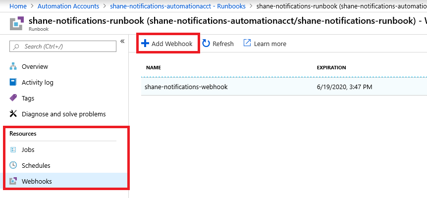 Lägg till Webhook-knapp