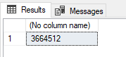 Skärmbild av frågeresultatet för en serverlös SQL-pool.