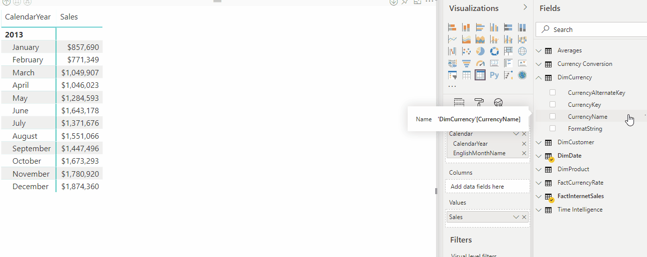 Dynamisk formatsträng för valutakonvertering har tillämpats