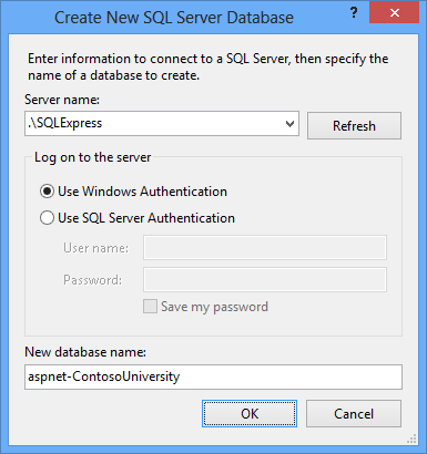 Skapa aspnet-ContosoUniversity