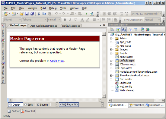 Visual Studio använder <span class=