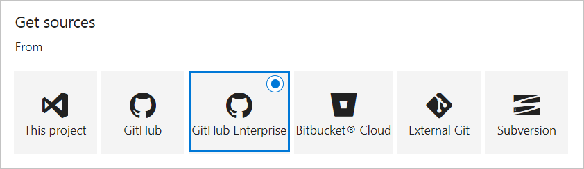 GitHub Enterprise byggkällalternativ