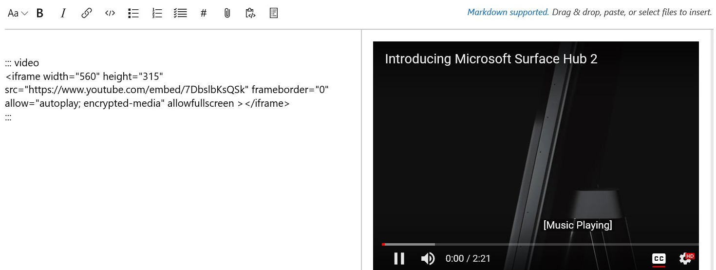 Bädda in video i wiki