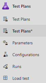 Skärmbild som visar två identiskt namngivna testplaner som delar ett backendlager.
