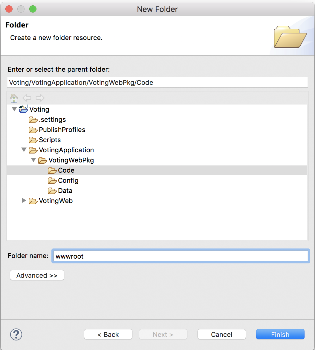 Eclipse skapa wwwroot-mapp