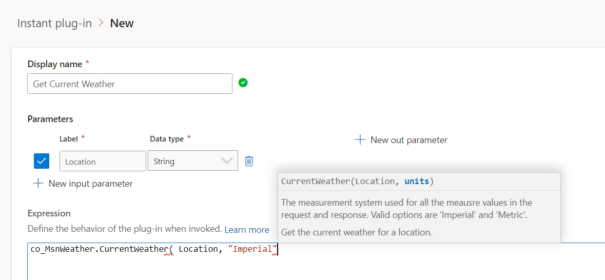 Slutför definitionen av plugin-program i redigeraren