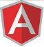 Den här bilden visar Angular JS-logotypen