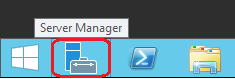 Ikon för Serverhanteraren i Aktivitetsfältet i Windows Server 2012