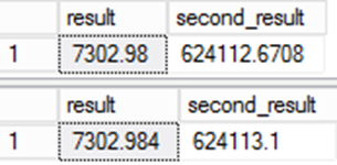 En skärmdump från SQL Server Management Studio (SSMS) av resultaten i CREATE TABLE AS SELECT.