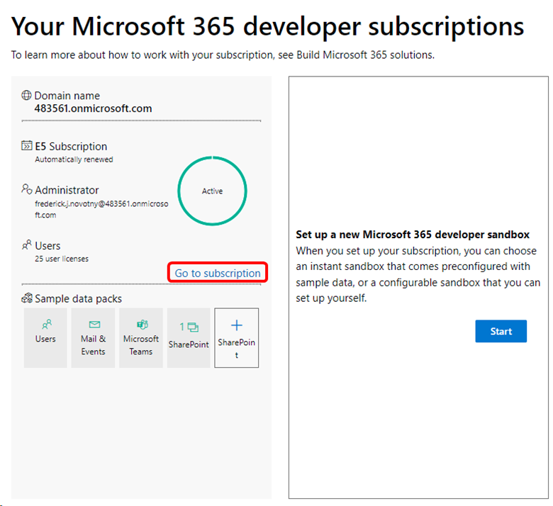 Microsoft 365 Developer-instrumentpanel